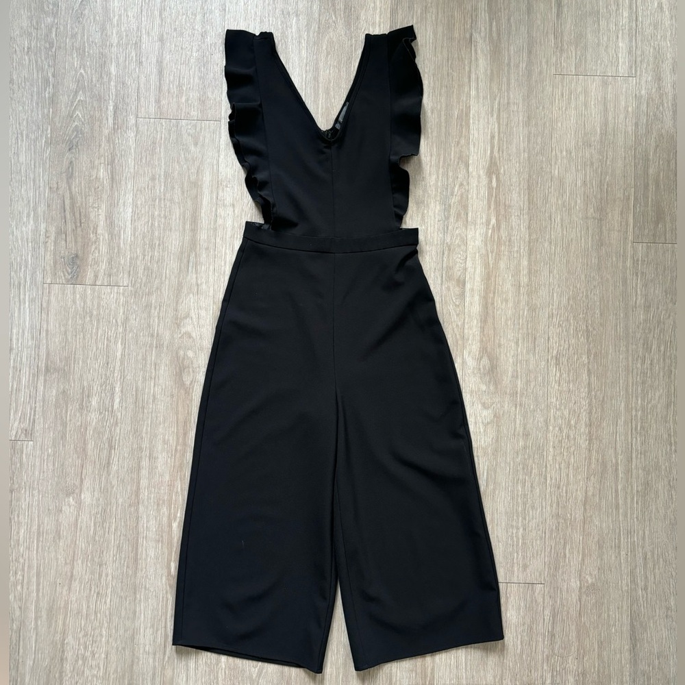 Primark Chic Black Ruffle Jumpsuit
